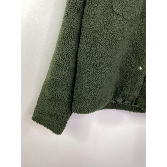 Jason Maxwell Green Sherpa Fleece Shirt Jacket XL - Picture 3 of 8
